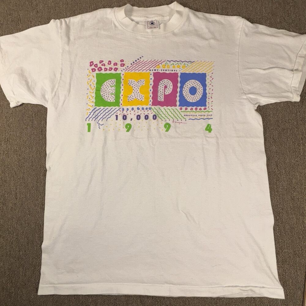 Vintage Knoxville Expo 10000 1996 Men’s T-shirt White Large Made In USA